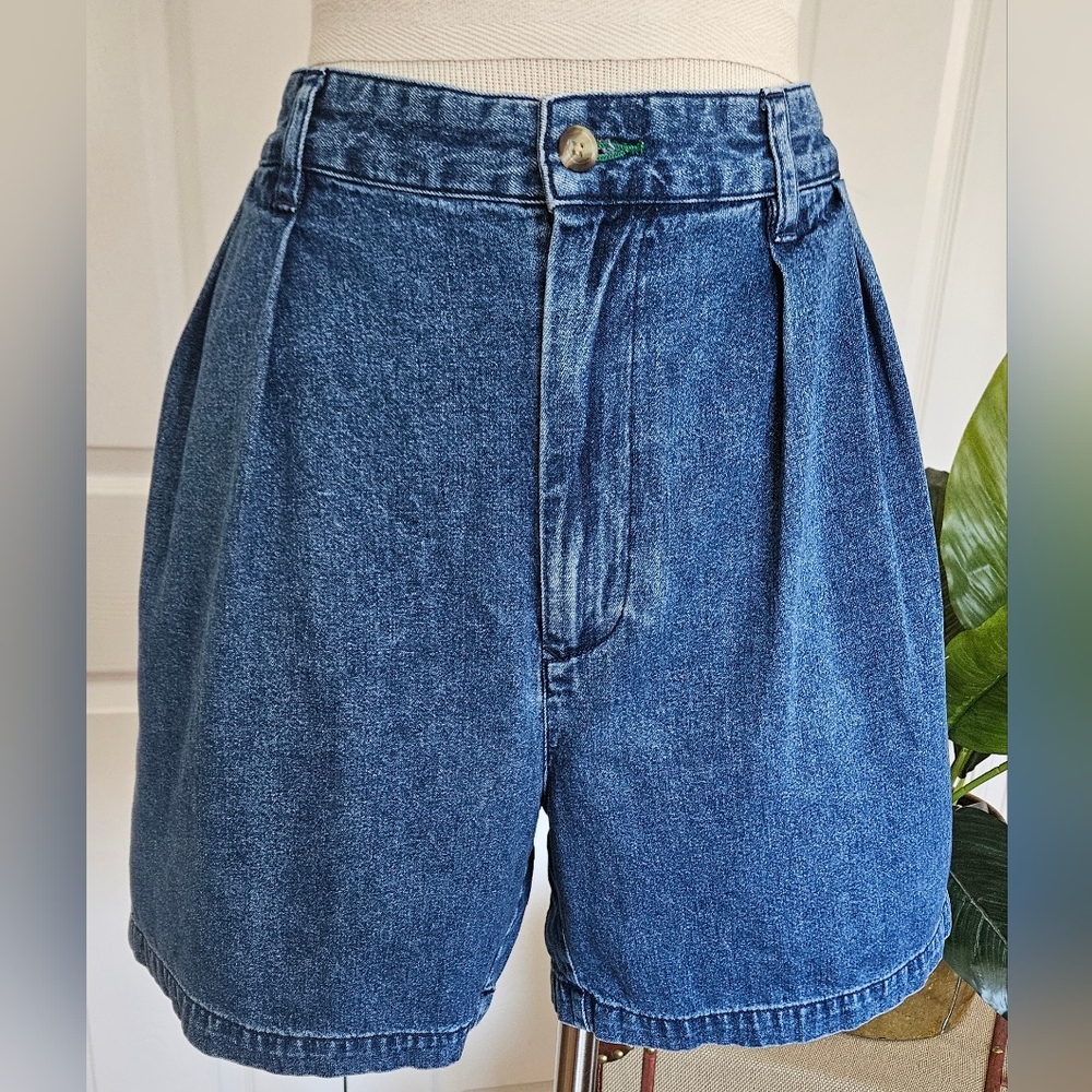 Tommy Hilfiger Blue High-Waist Denim Shorts